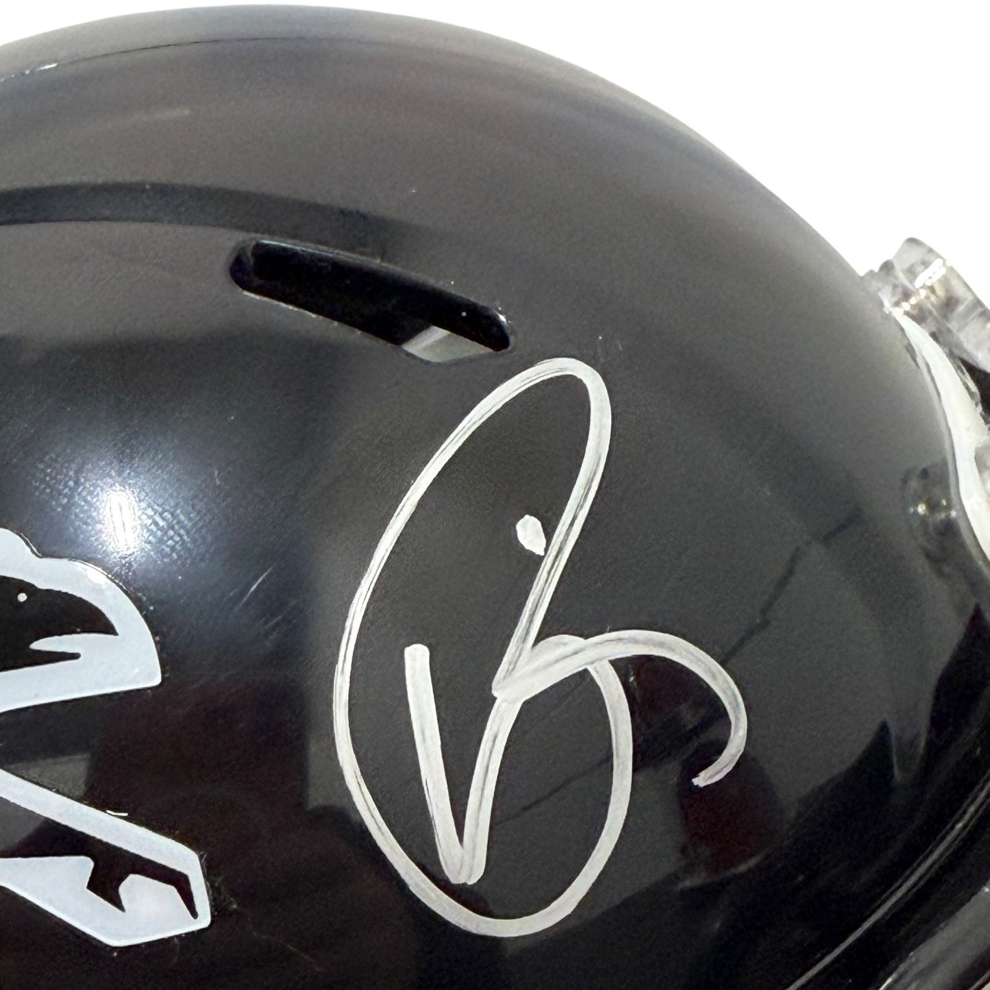Andre Rison Signed Atlanta Falcons Throwback Mini Helmet JSA