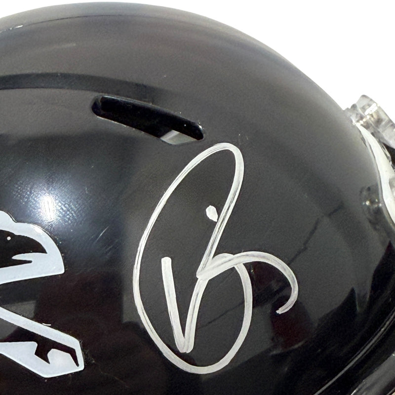 Andre Rison Signed Atlanta Falcons Throwback Mini Helmet JSA
