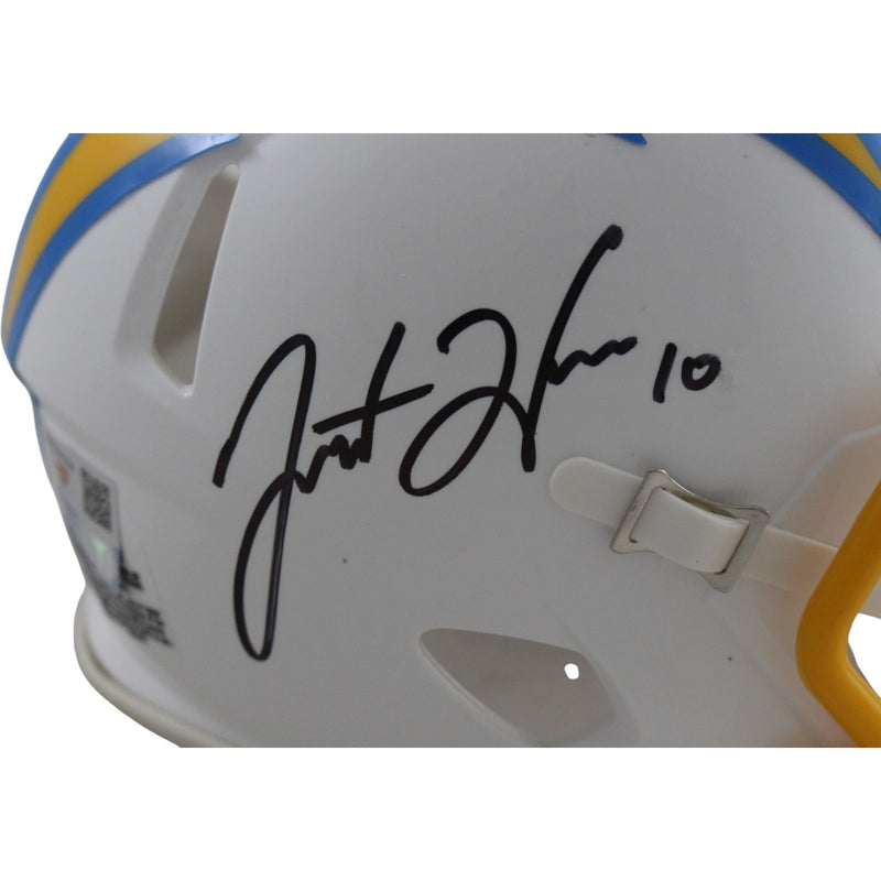 Justin Herbert Autographed Los Angeles Chargers Mini Helmet