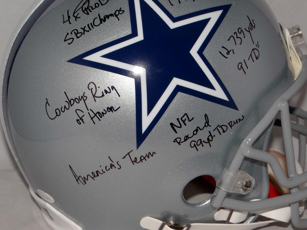 Tony Dorsett Signed Dallas Cowboys Full Size ProLine Helmet with 9 Inscriptions