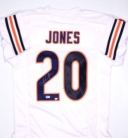 Thomas Jones Signed White Custom Football Jersey