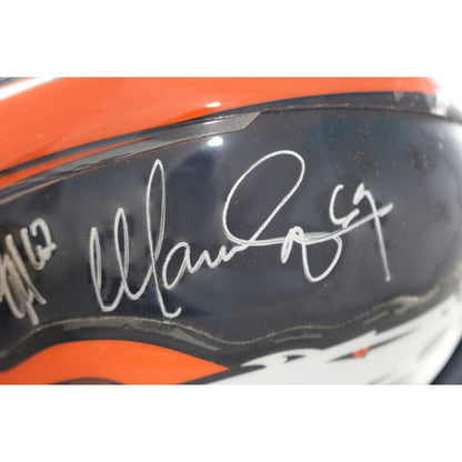 Tom Nalen & Mark Schlereth Multi-Signed Denver Broncos 1998 OL Mini Helmet