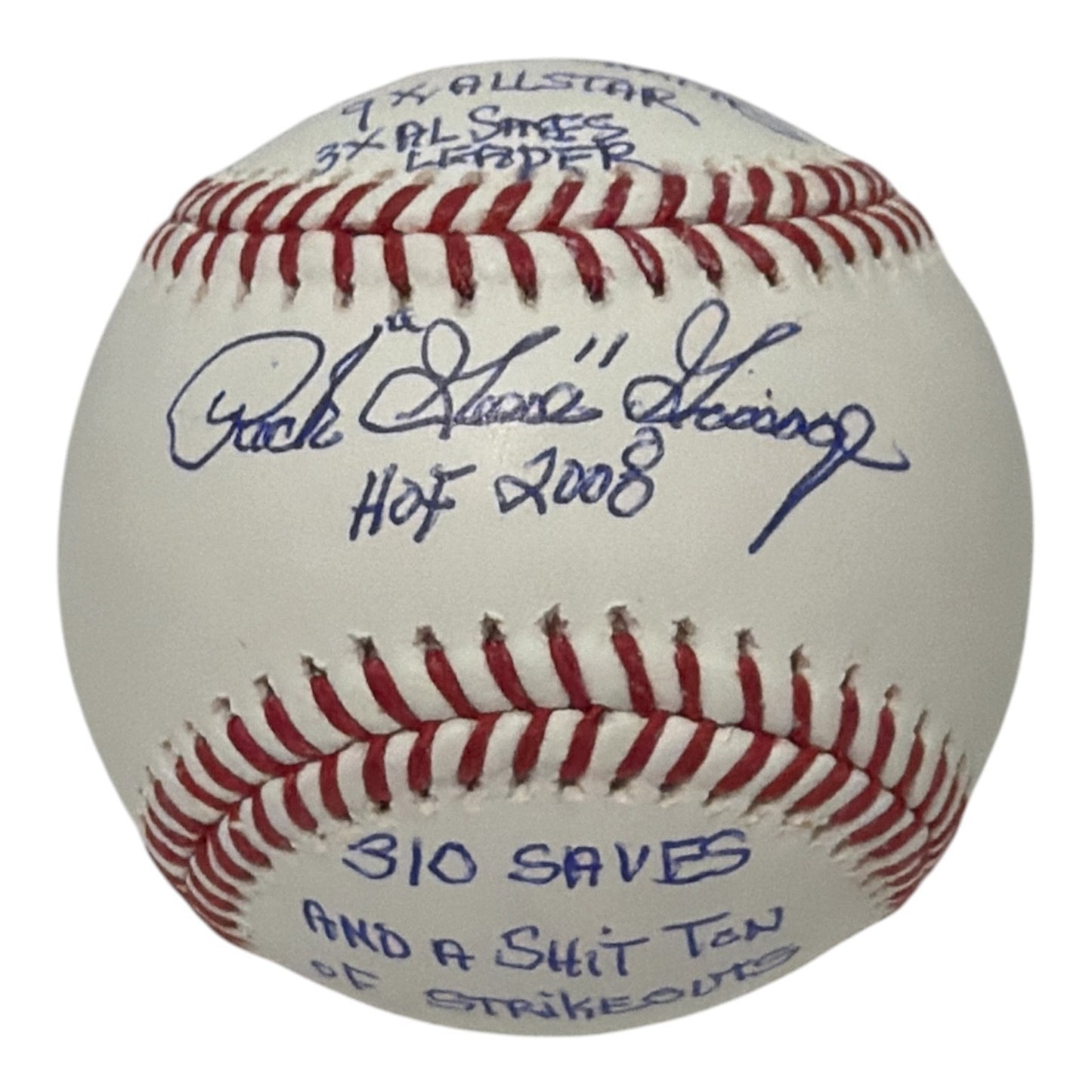 Rich "Goose" Gossage Signed Baseball with 6 Stat Inscriptions - Yankees HOF