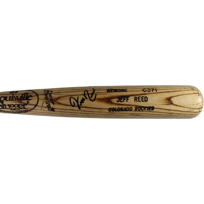 Jeff Reed Autographed Colorado Rockies Game Used Louisville Slugger Bat