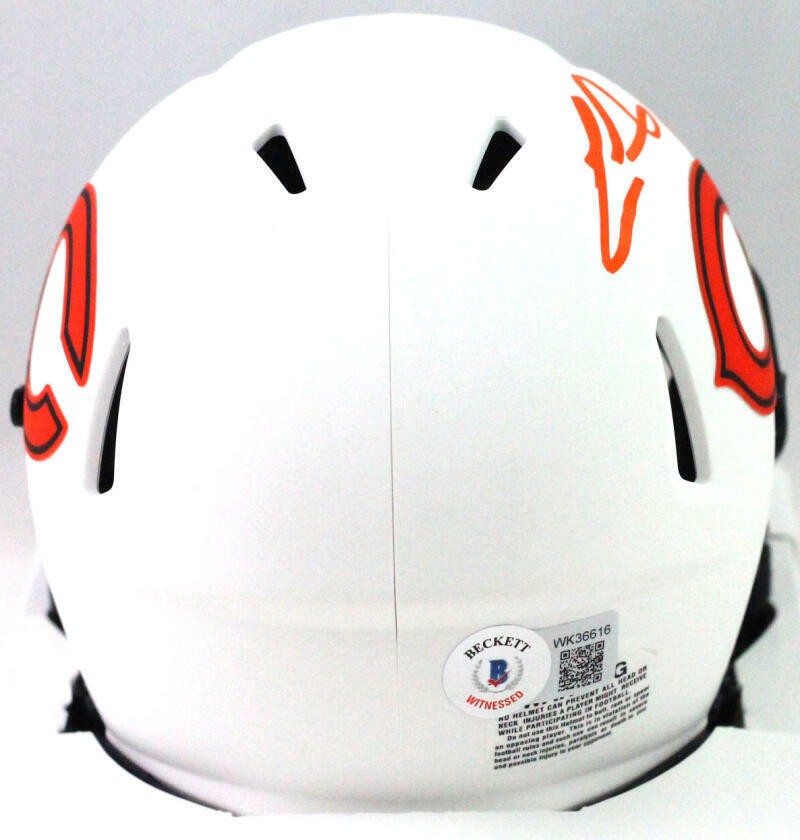 Cole Kmet Signed Chicago Bears Lunar Speed Mini Helmet