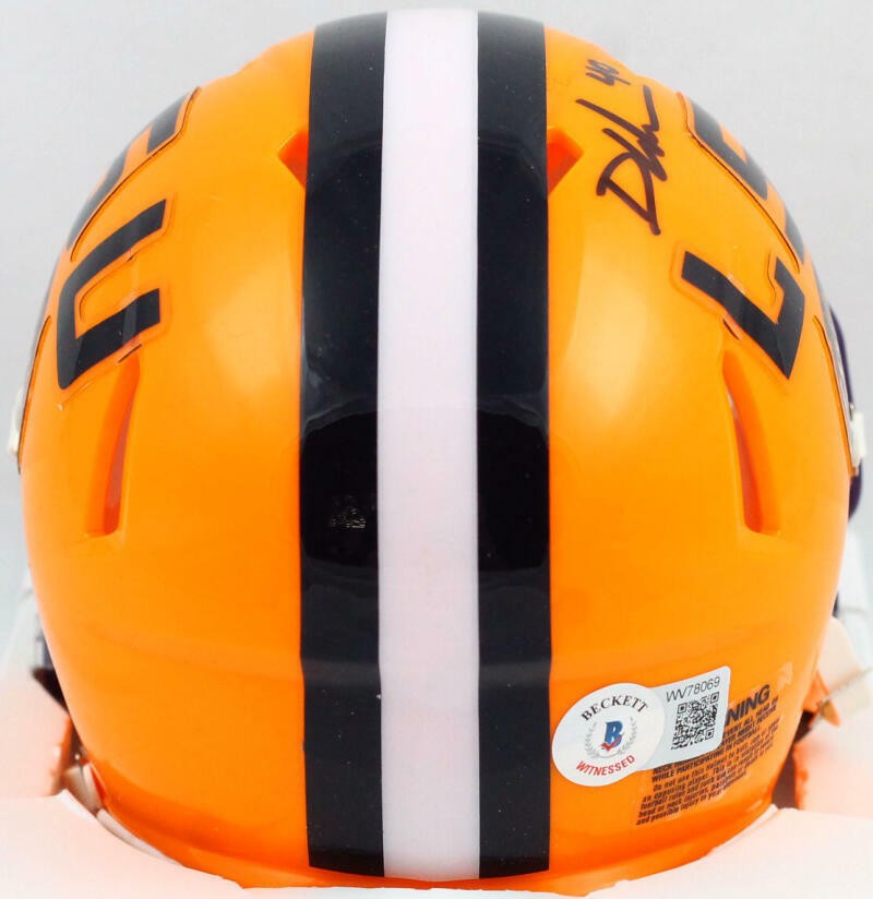 Devin White Signed LSU Tigers Speed Mini Helmet - Black