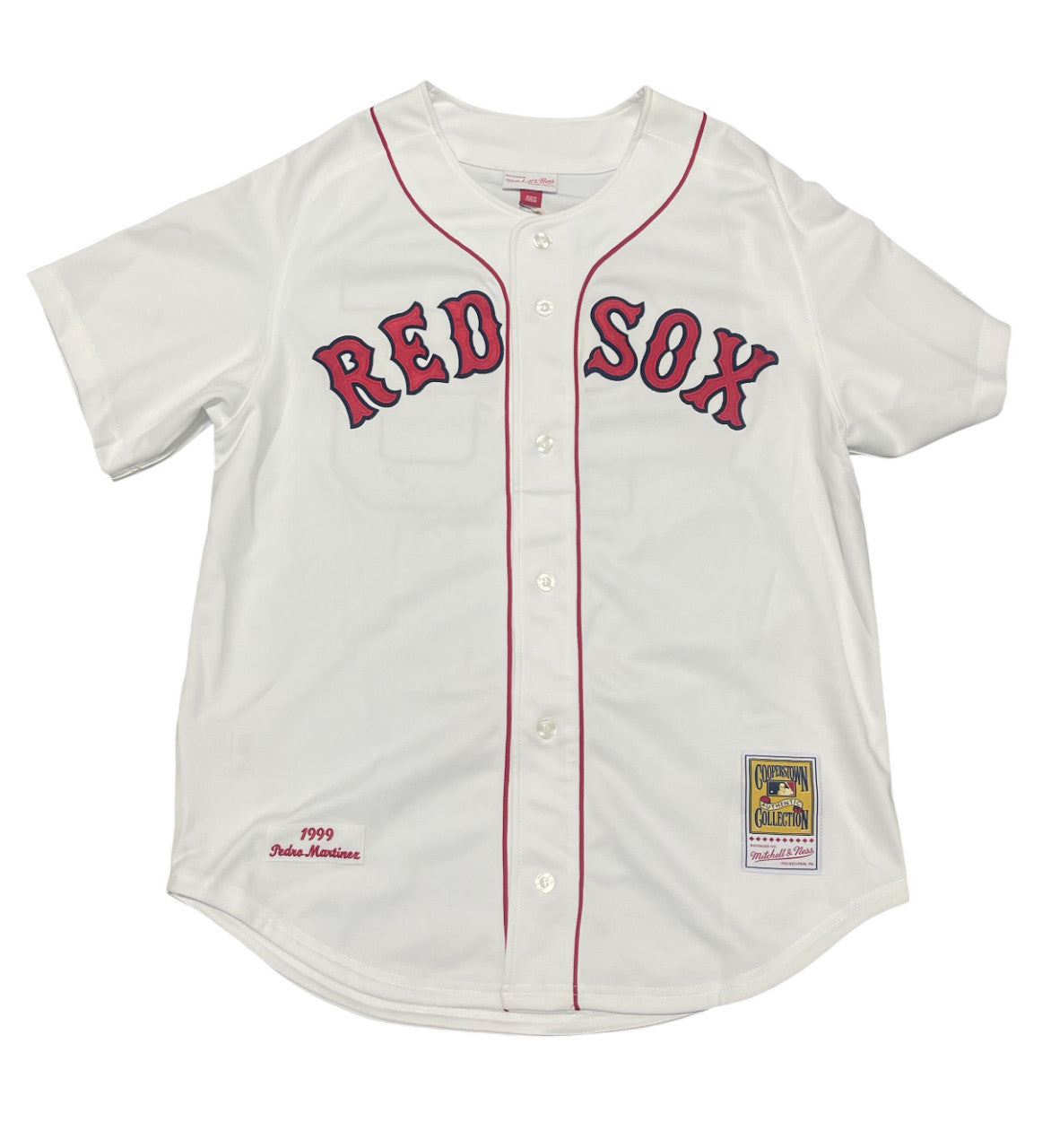 Pedro Martinez Autographed Mitchell & Ness Red Sox Authentic Jersey (7x Stats)