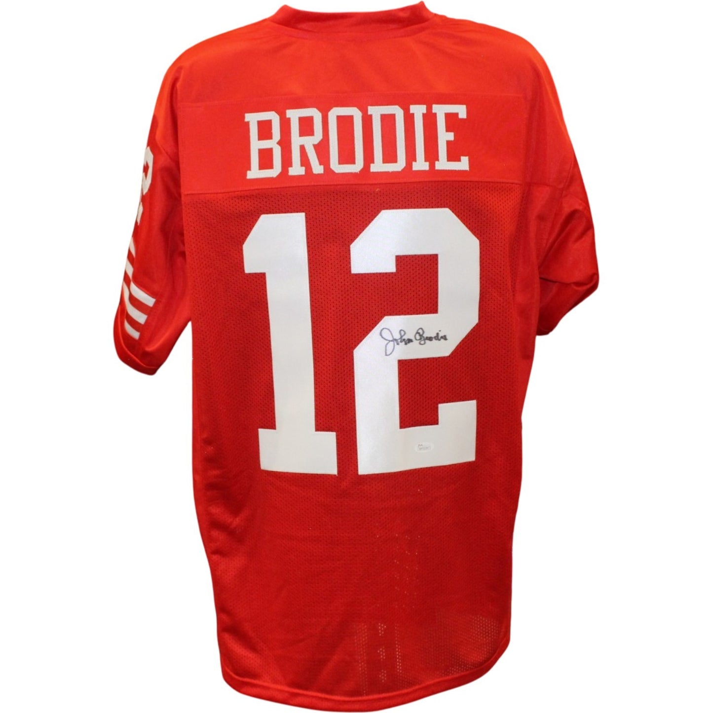 John Brodie Autographed San Francisco 49ers Style Red Jersey