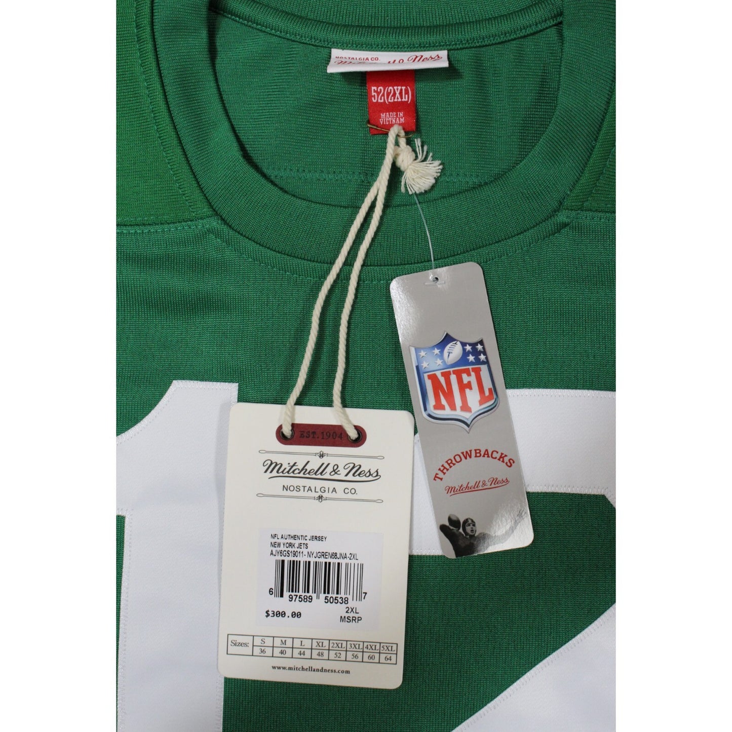 Joe Namath Signed New York Jets Mitchell & Ness Throwback Jersey