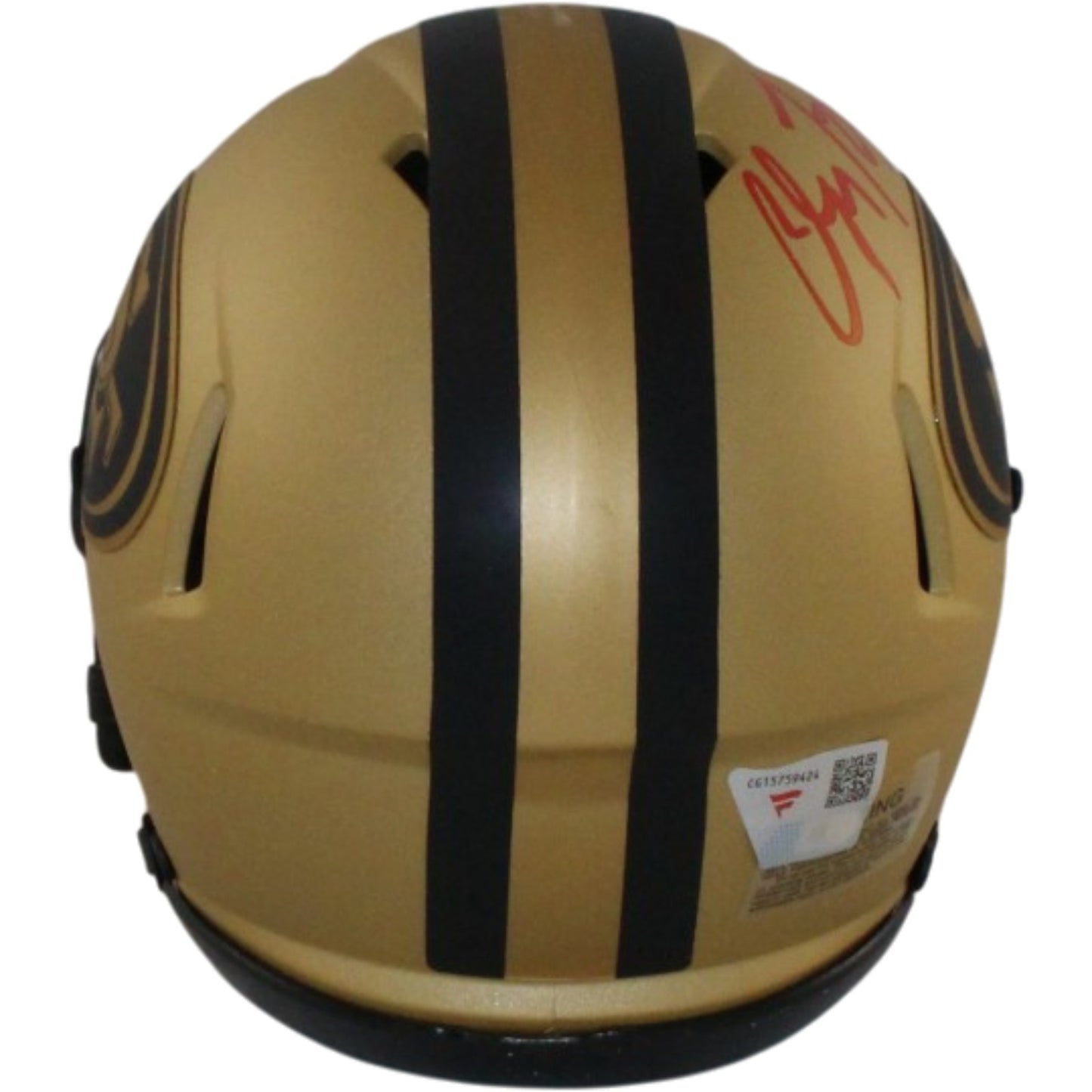 Christian McCaffrey Signed San Francisco 49ers Rave Mini Helmet