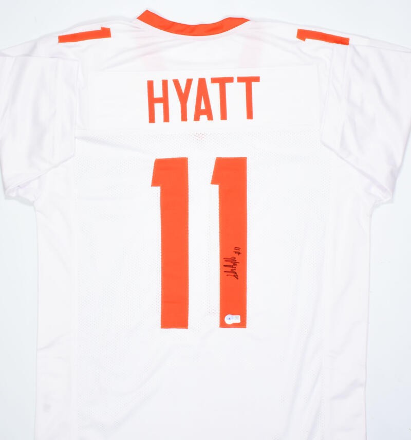 Jalin Hyatt Signed Tennessee Volunteers White Custom Jersey