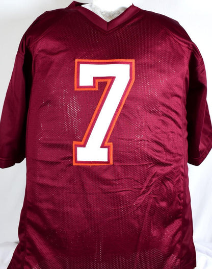 Michael Vick Signed Maroon College Style Jersey