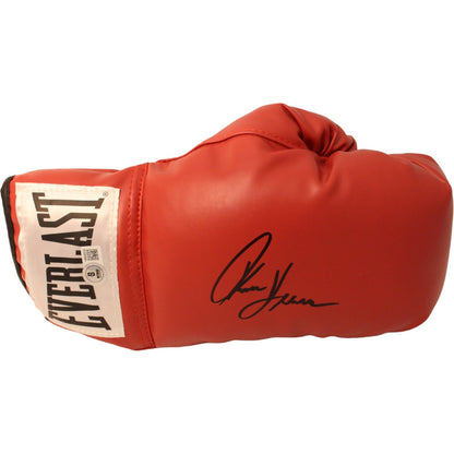 Tommy Hearns Autographed Red Everlast Boxing Glove