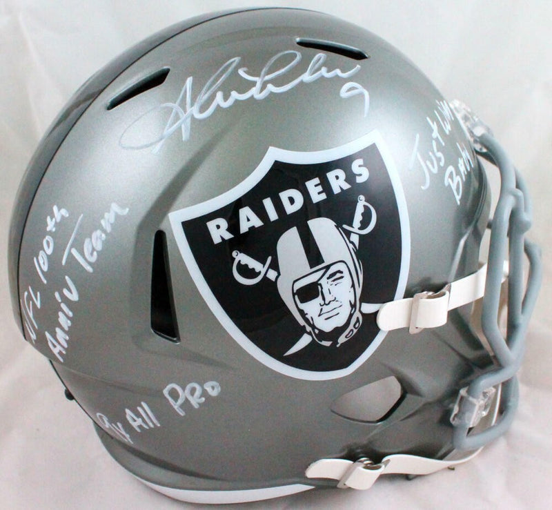 Shane Lechler Signed Oakland Raiders Full Size Flash Replica Helmet