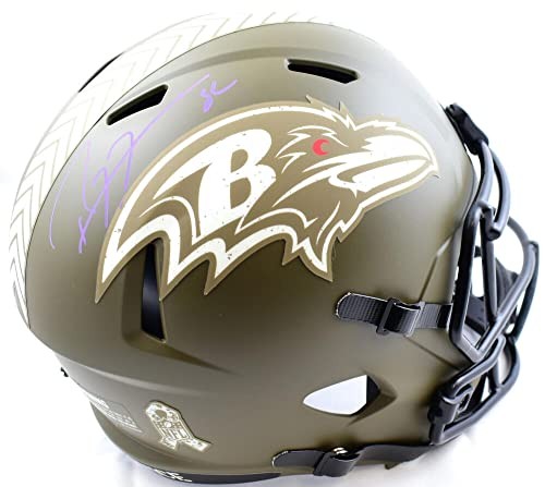 Ray Lewis Signed Baltimore Ravens Salute to Service Full Size Helmet