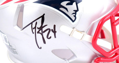 Ty Law Signed New England Patriots Black Speed Mini Helmet