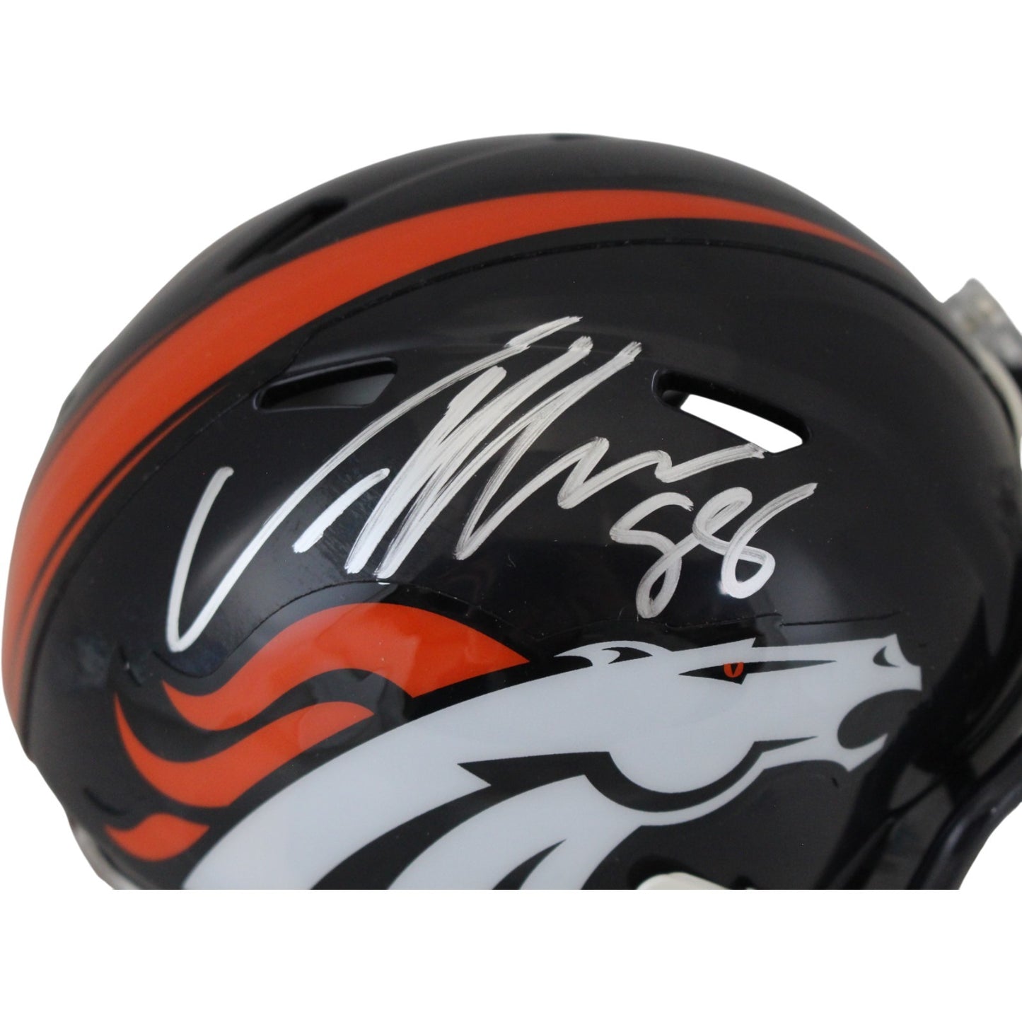 Von Miller Denver Broncos Throwback Mini Helmet Beckett Witnessed