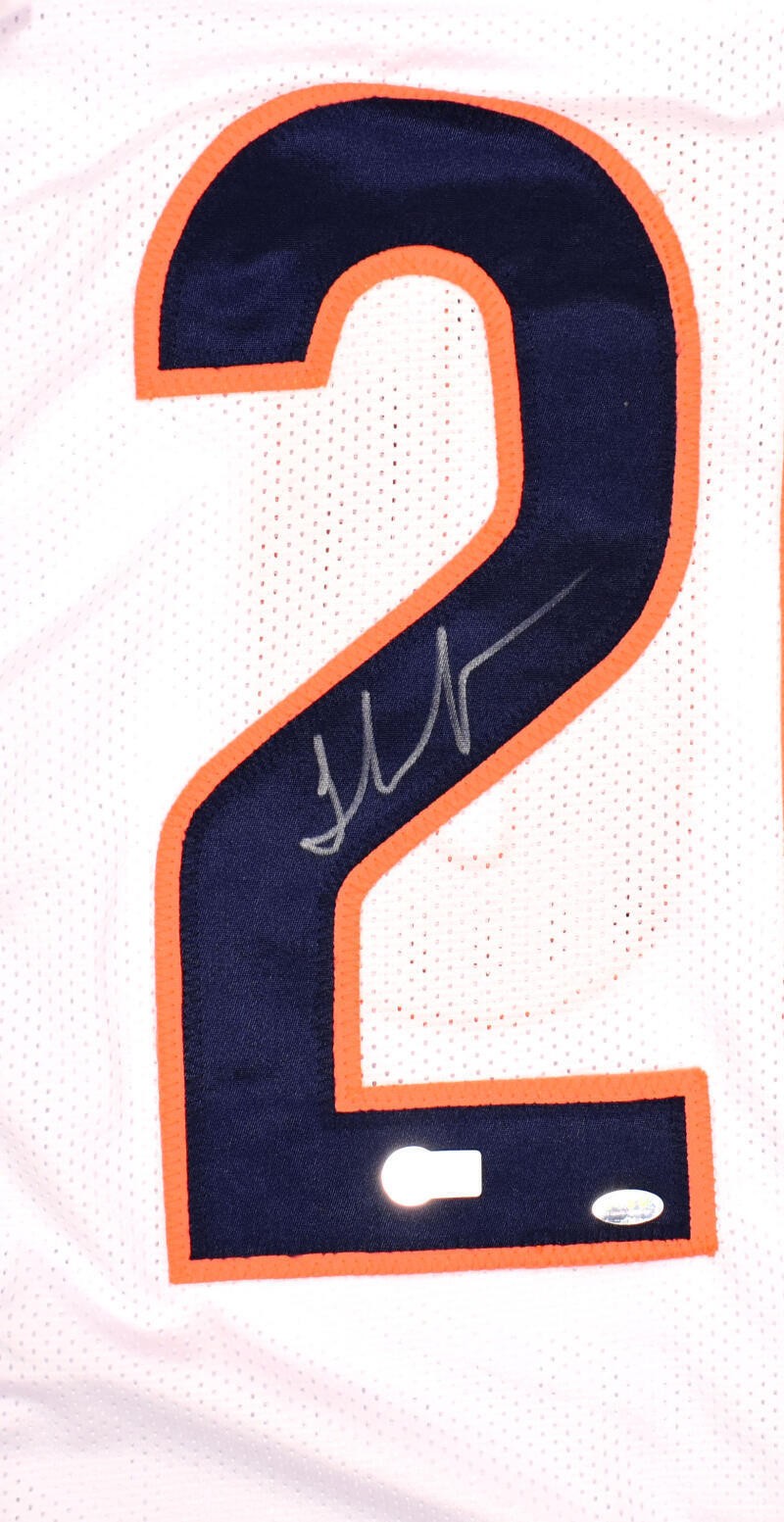 Thomas Jones Signed White Custom Football Jersey