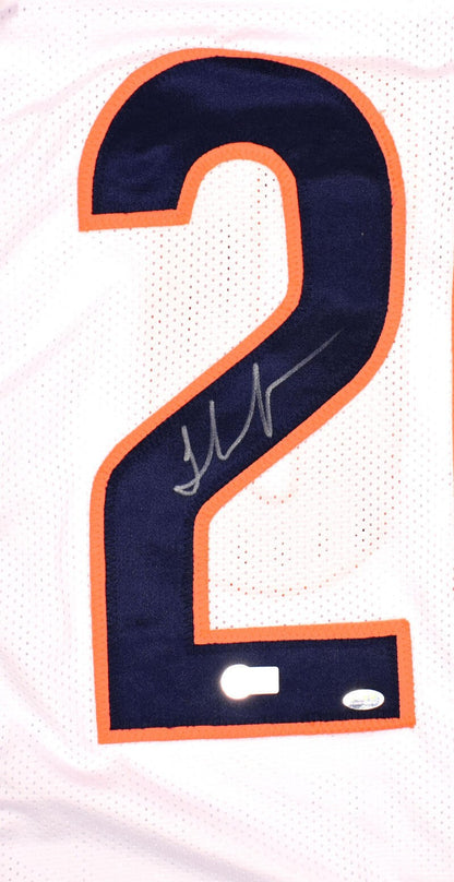 Thomas Jones Signed White Custom Football Jersey