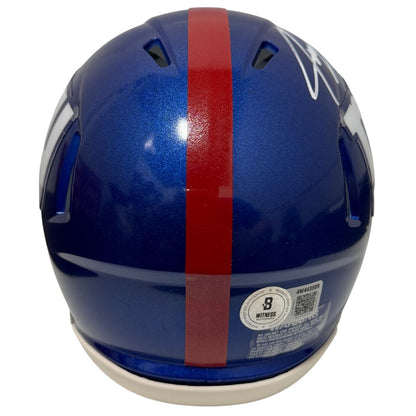 Jeremy Shockey Signed New York Giants Speed Mini Helmet (Beckett COA)