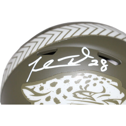 Fred Taylor Autographed Jacksonville Jaguars Salute Mini Helmet BAS