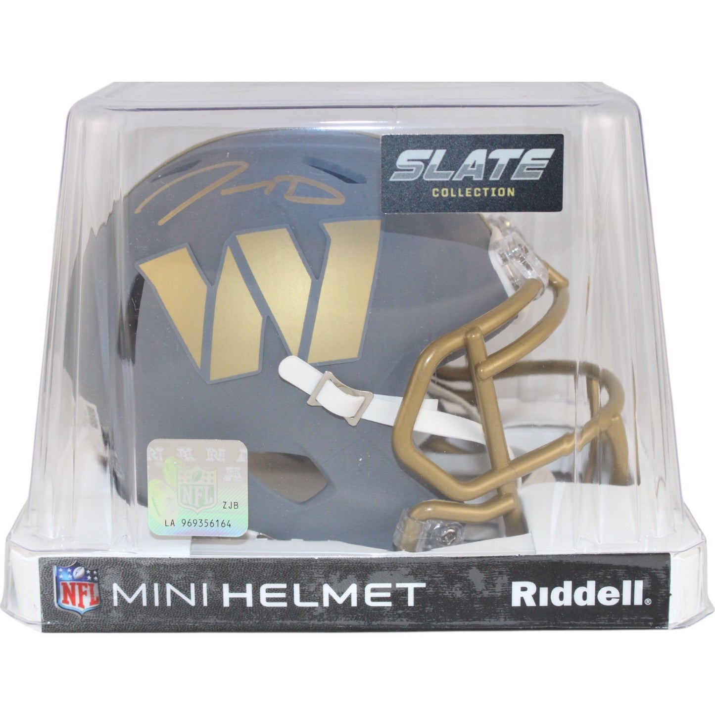 Jayden Daniels Washington Commanders Signed Slate Mini Helmet