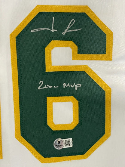 Jason Giambi Signed Oakland Athletics Custom Jersey (2000 MVP Inscription)