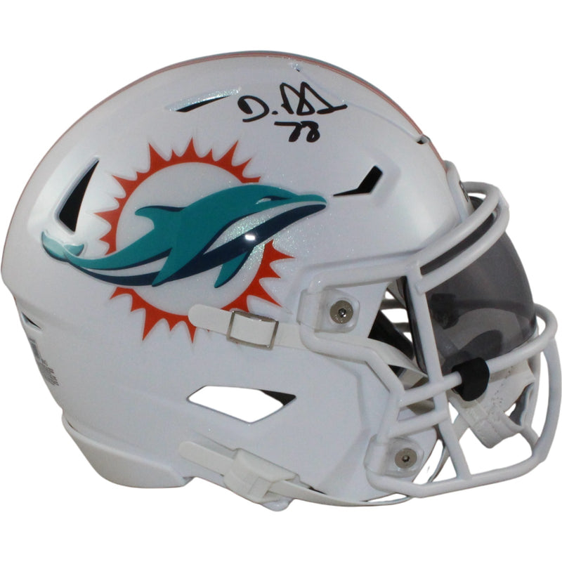 Devon Achane Miami Dolphins Autographed Mid-Size Midi Helmet