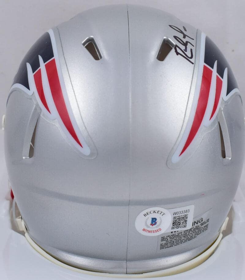 Randy Moss Signed New England Patriots Speed Mini Helmet - Black