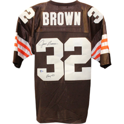 Jim Brown Signed Cleveland Browns Players of the Century Jersey (ROY)