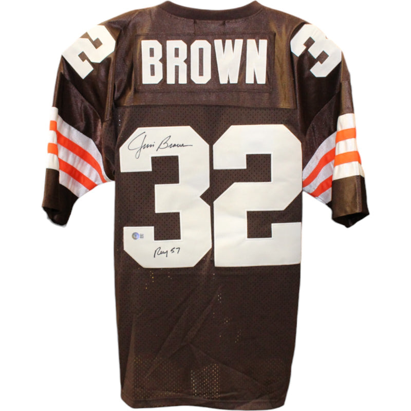 Jim Brown Signed Cleveland Browns Players of the Century Jersey (ROY)