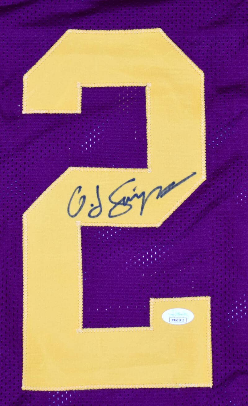 O.J. Simpson Autographed Maroon Custom College Jersey