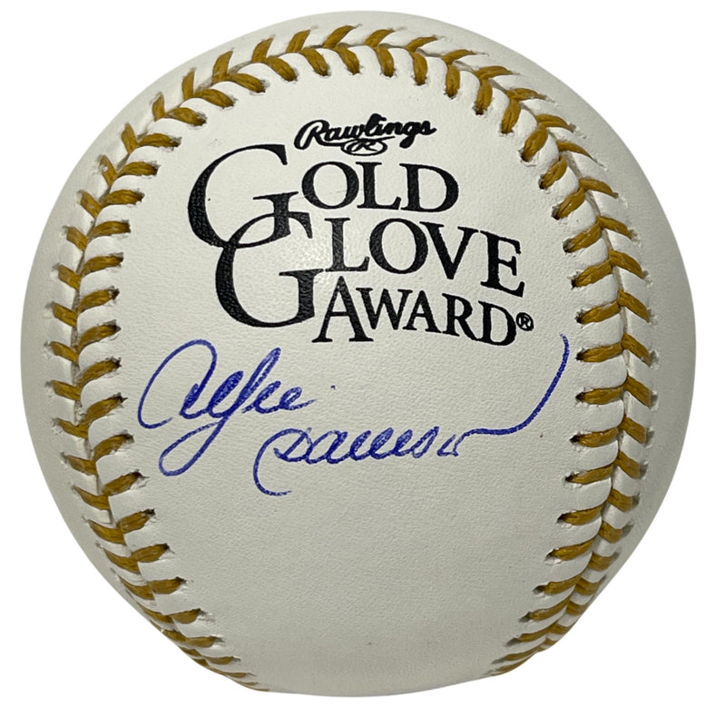 Andre Dawson Autographed Rawlings Gold Glove Baseball (Beckett Witnessed)