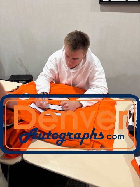 Bo Nix Autographed Denver Broncos Orange Nike Jersey