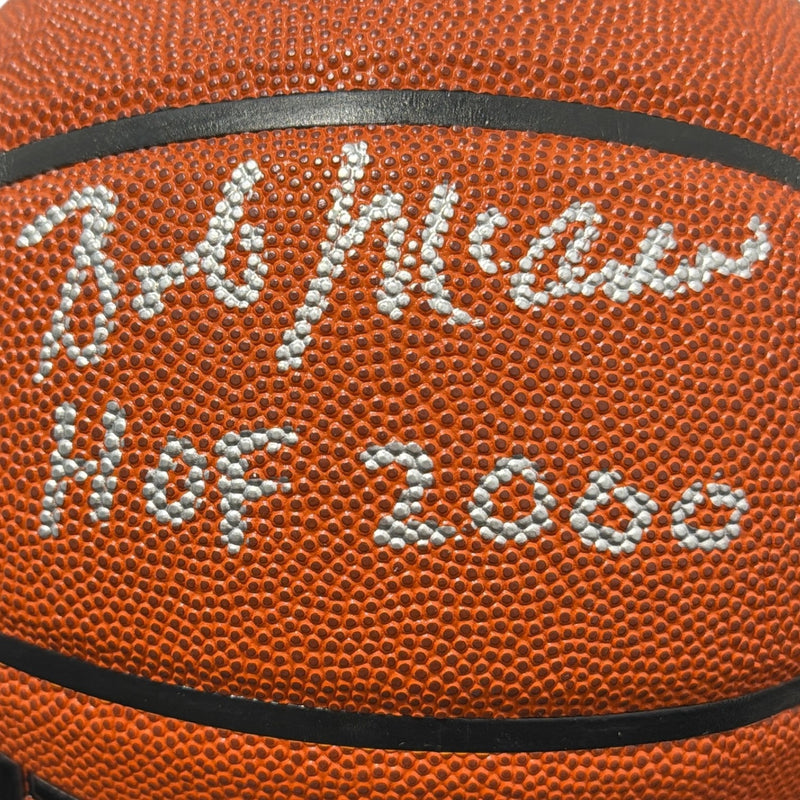 Bob McAdoo Signed Wilson NBA Basketball - HOF 2000 JSA Witness