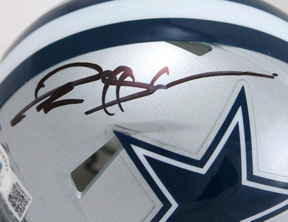 Deion Sanders Signed Dallas Cowboys Black Speed Mini Helmet