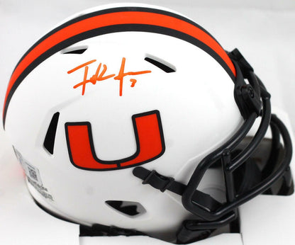 Frank Gore Signed Miami Hurricanes Lunar Speed Mini Helmet