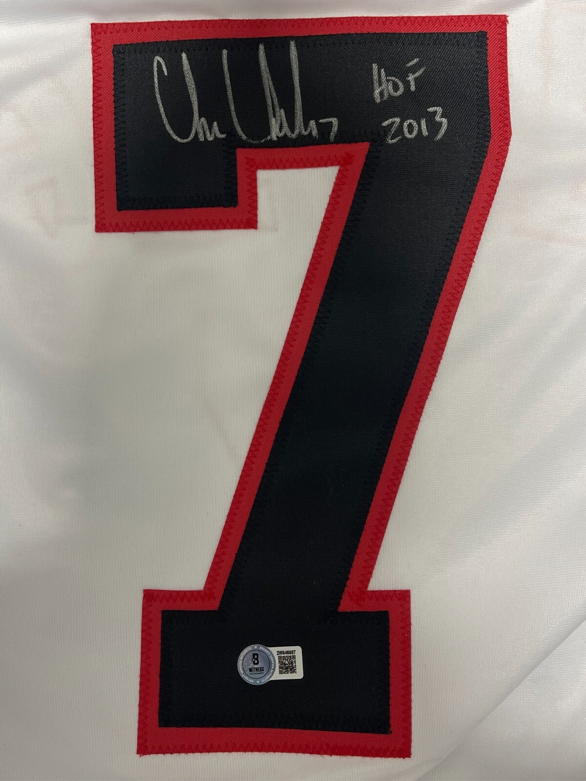 Chris Chelios Signed Chicago Custom Hockey Jersey HOF 2013 BAS