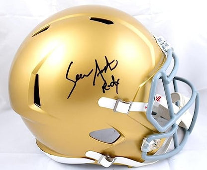 Sean Astin Signed Notre Dame Fighting Irish Full Size Speed Helmet - Black