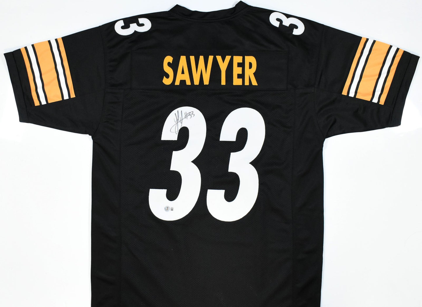 Jack Sawyer Signed Pittsburgh Steelers Style Custom Black Jersey