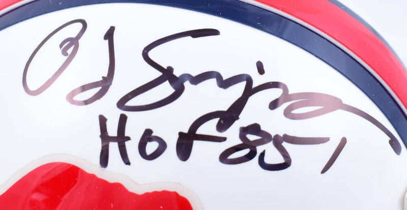 O.J. Simpson Signed Buffalo Bills Throwback Mini Helmet (HOF Inscribed)