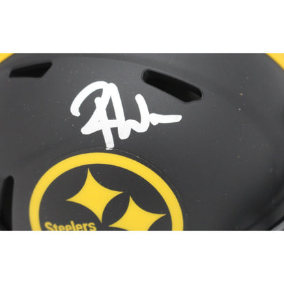 Roman Wilson Signed Pittsburgh Steelers Eclipse Mini Helmet Beckett