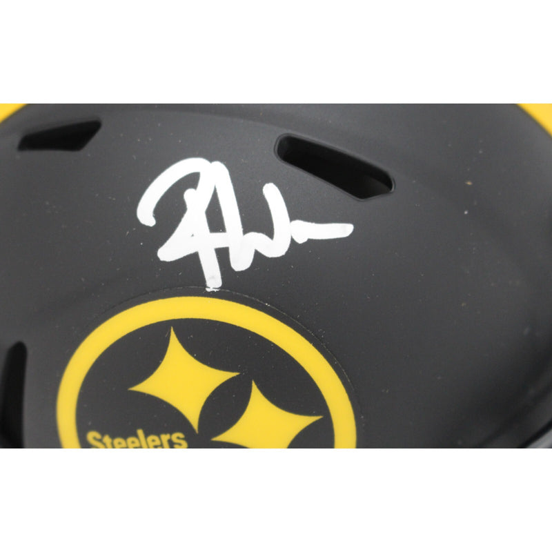 Roman Wilson Signed Pittsburgh Steelers Eclipse Mini Helmet Beckett