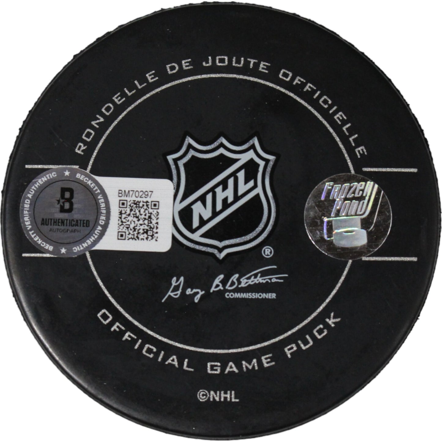 Dustin Byfuglien Autographed Chicago Blackhawks Hockey Puck (Game 6 Goal Insc)