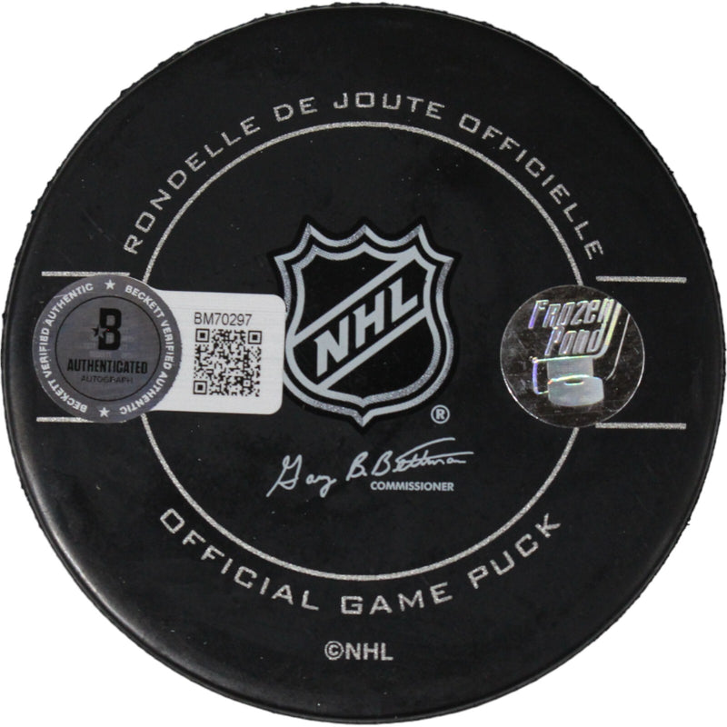 Dustin Byfuglien Autographed Chicago Blackhawks Hockey Puck (Game 6 Goal Insc)