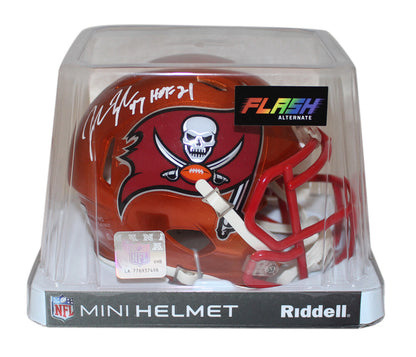 John Lynch Autographed Tampa Bay Buccaneers Flash Mini Helmet HOF BAS
