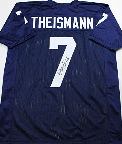 Joe Theismann Autographed Navy Blue College Style Jersey - CHOF Inscription