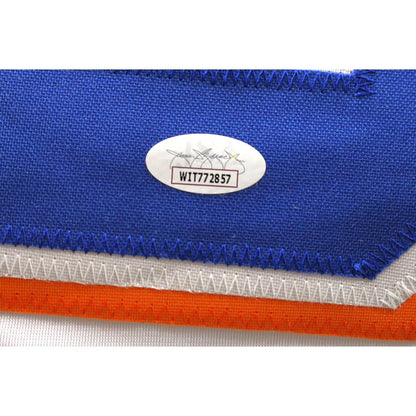 Grant Fuhr Signed Pro Style Jersey with "HOF" Inscription JSA
