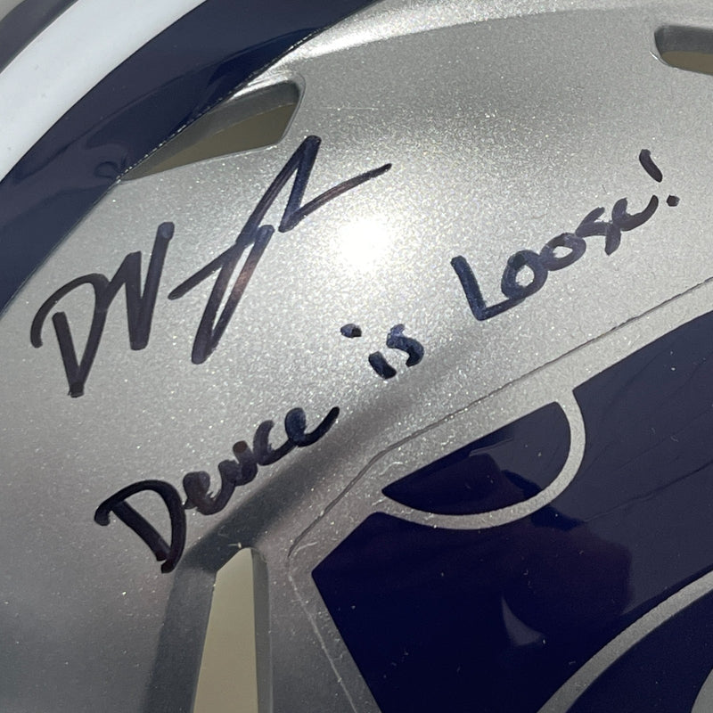 Deuce Vaughn Signed Kansas State Mini Helmet "Deuce is Loose!" Beckett COA
