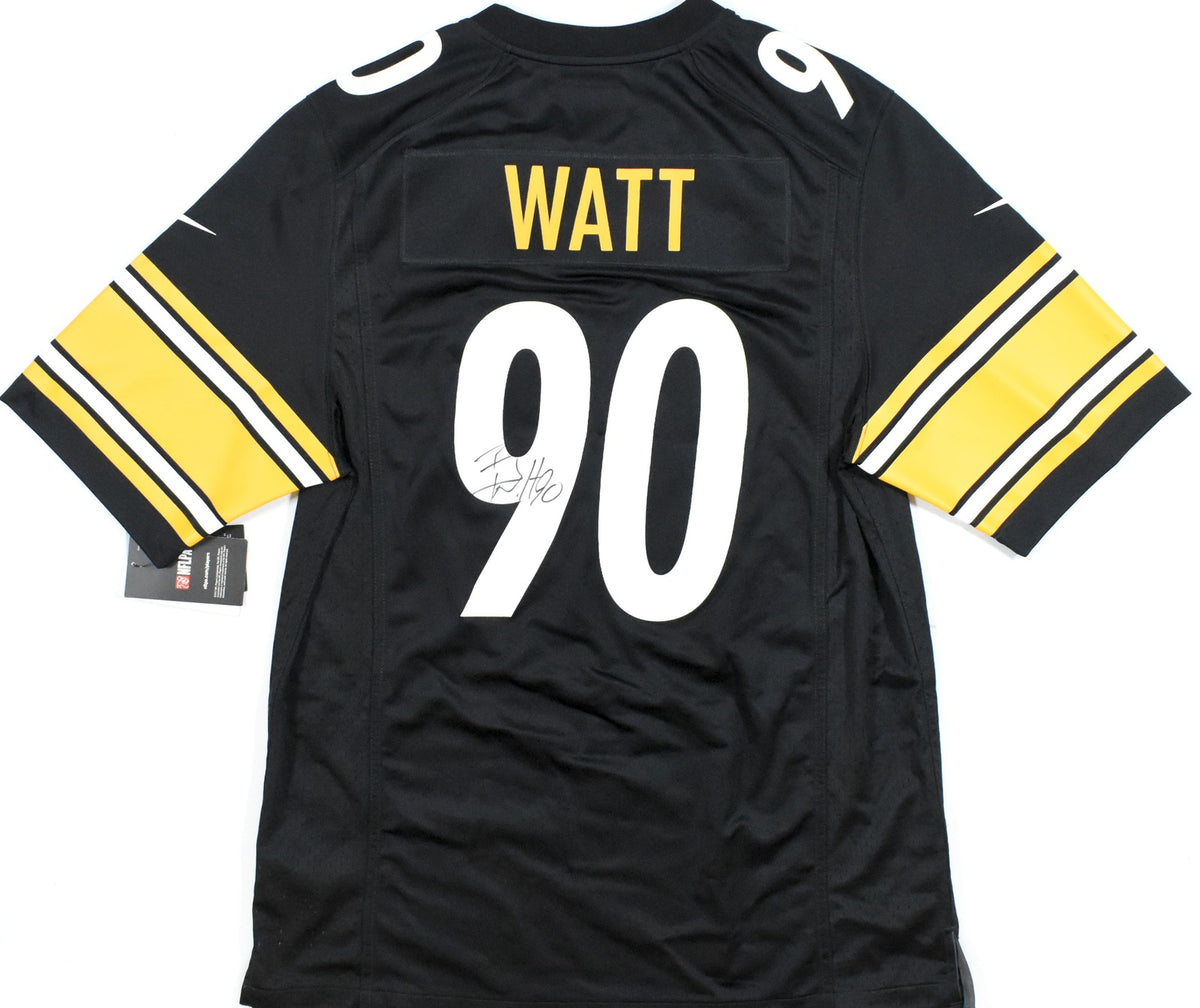 T.J. Watt Autographed Pittsburgh Steelers Black Nike Game Jersey